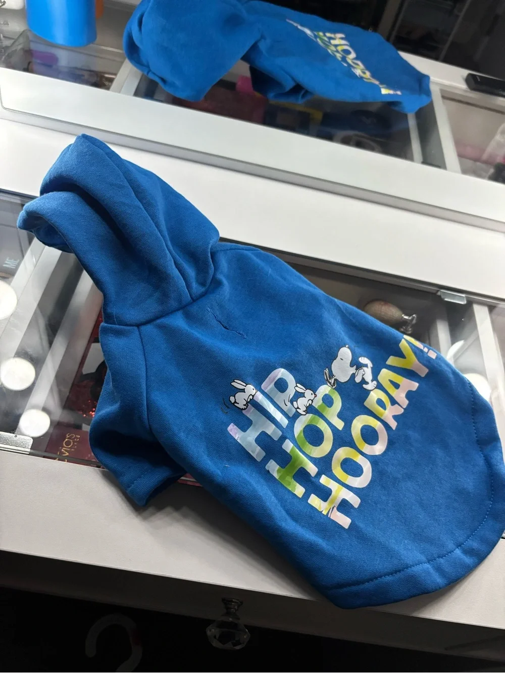 Blue Snoopy dog or cat hoodie